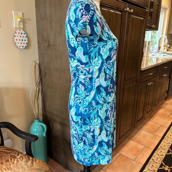 ๐ฅ๐ฅ๐HTF!!!Lilly Pulitzer Blue Lemur Print Dress - NWOT!!๐๐ฅ๐ฅ๐ - Picture 6 of 9